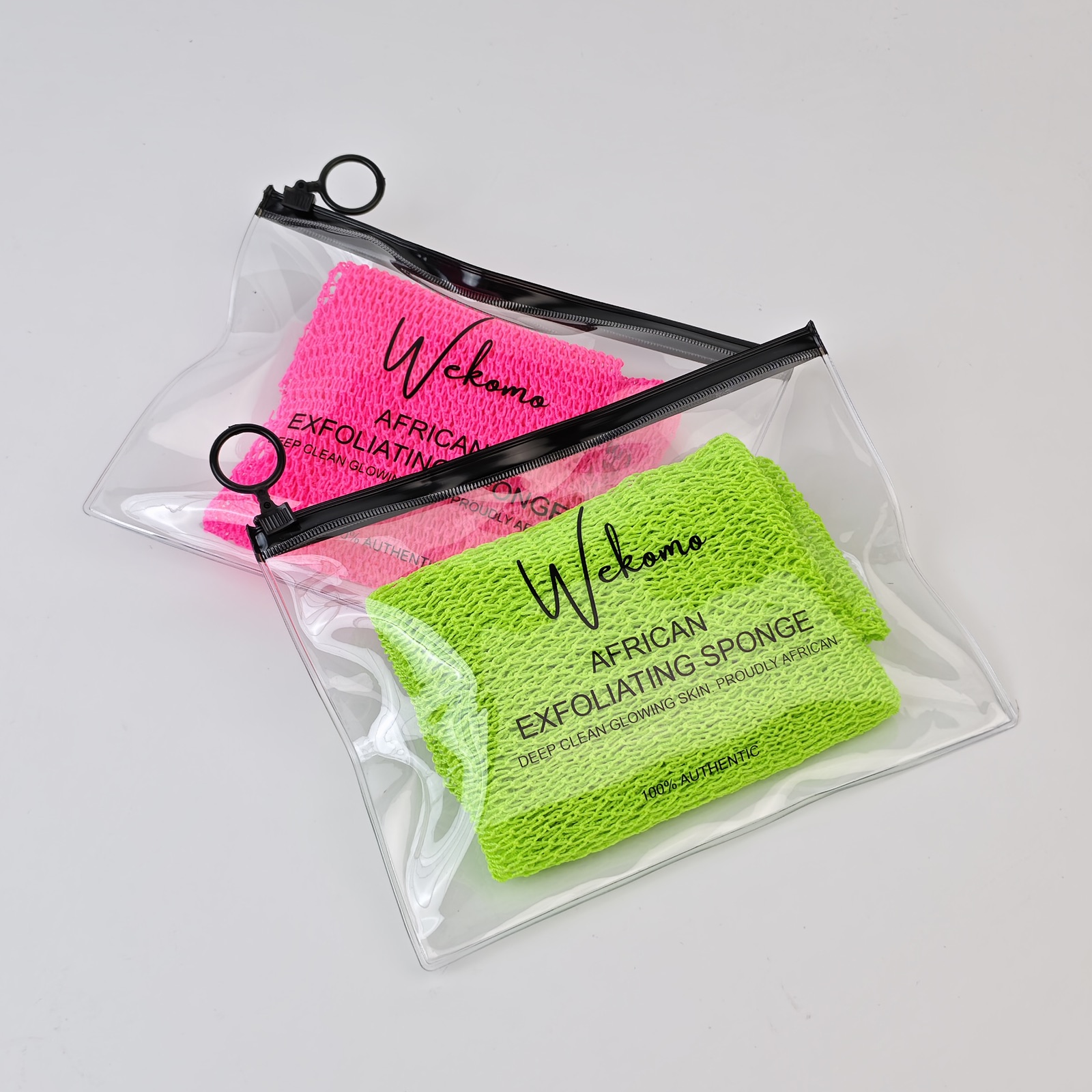 clear PVC zipper bag with single-color printed logo - view 4