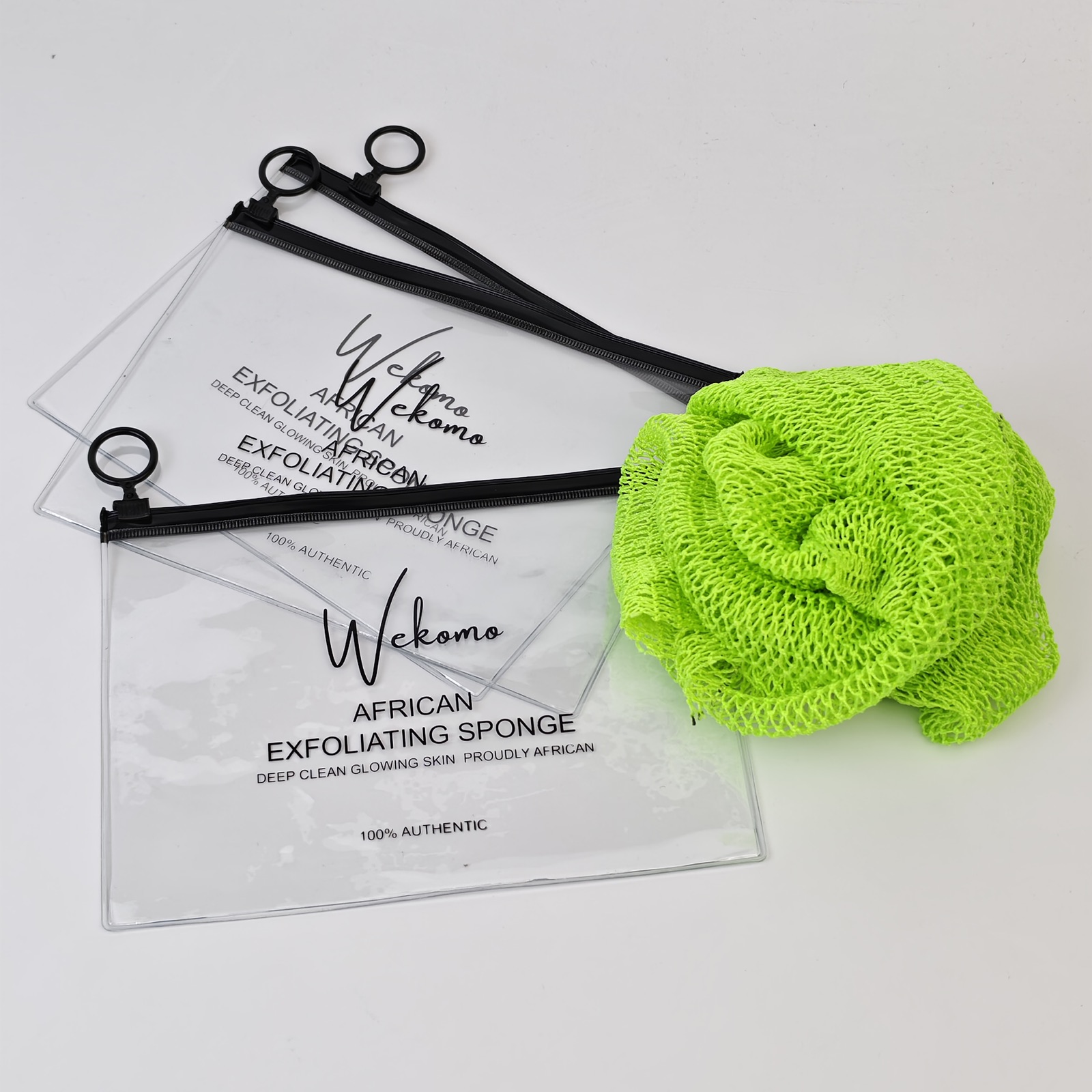 clear PVC zipper bag with single-color printed logo - view 6