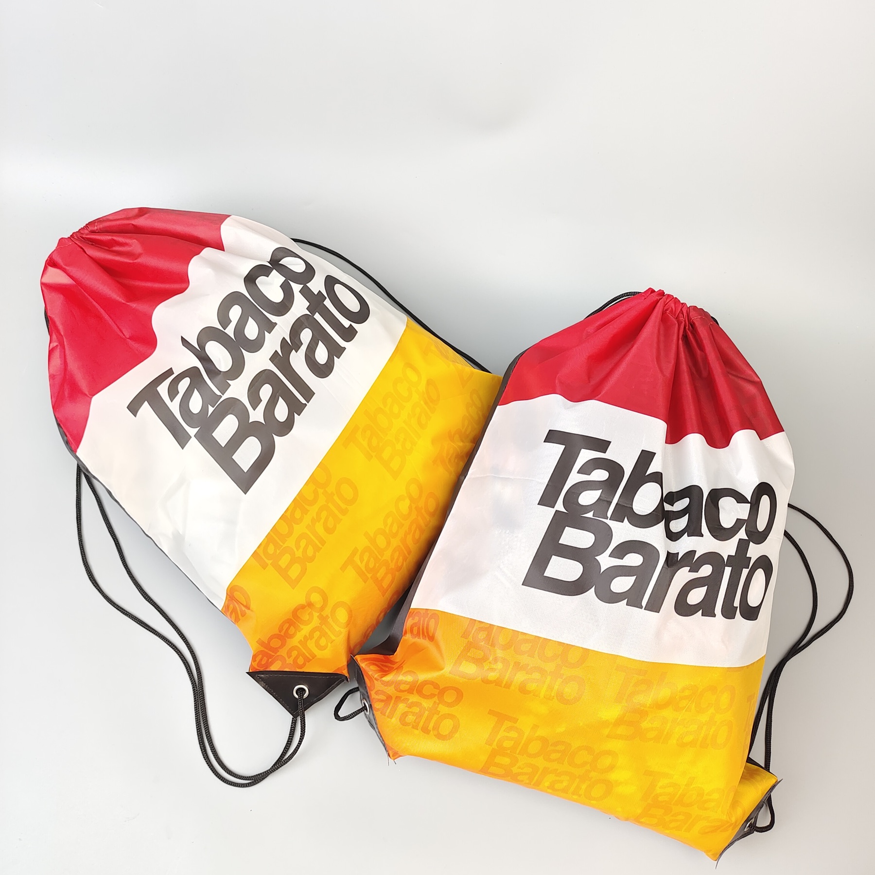 full-color sublimation printed polyester drawstring backpack - view 2