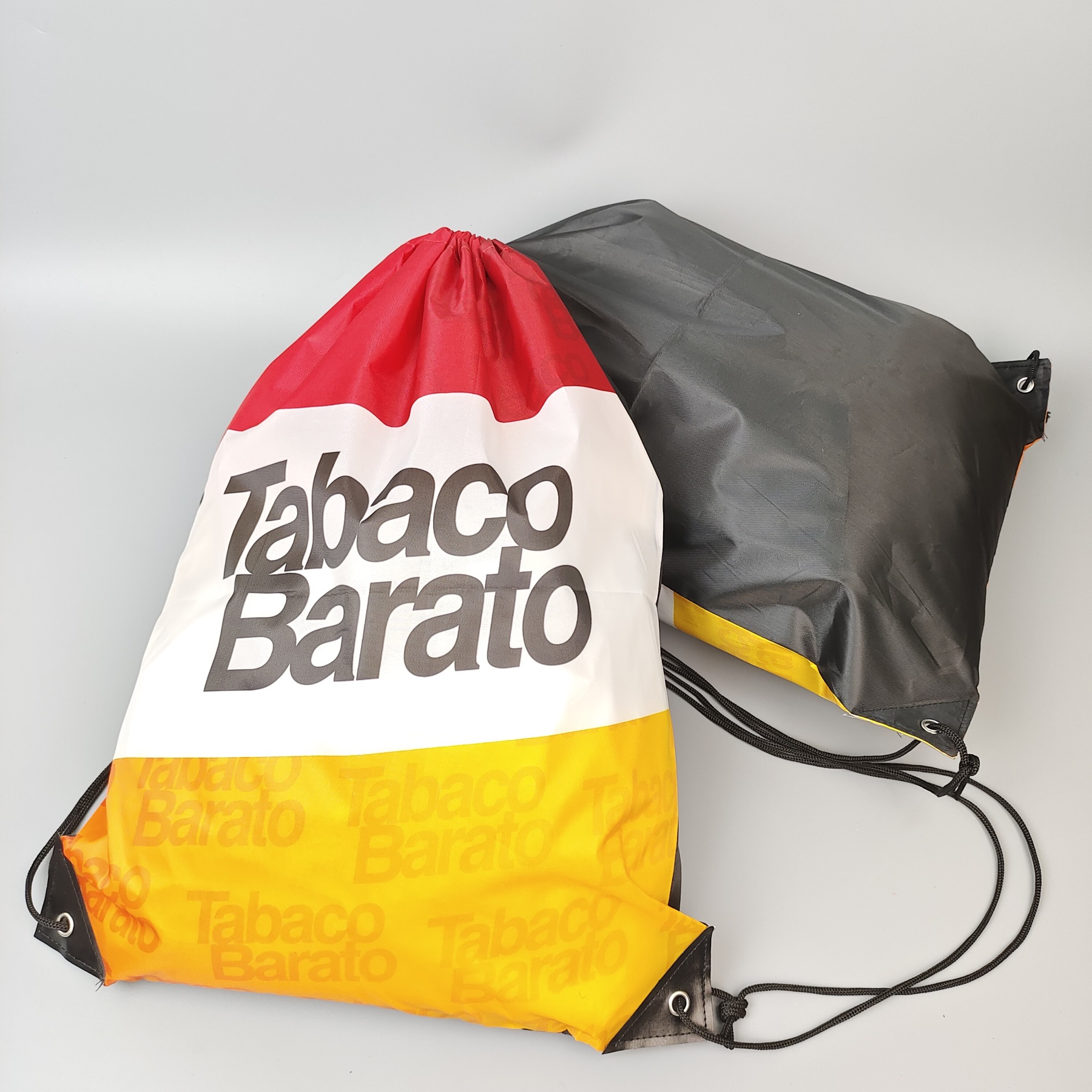 full-color sublimation printed polyester drawstring backpack - view 3