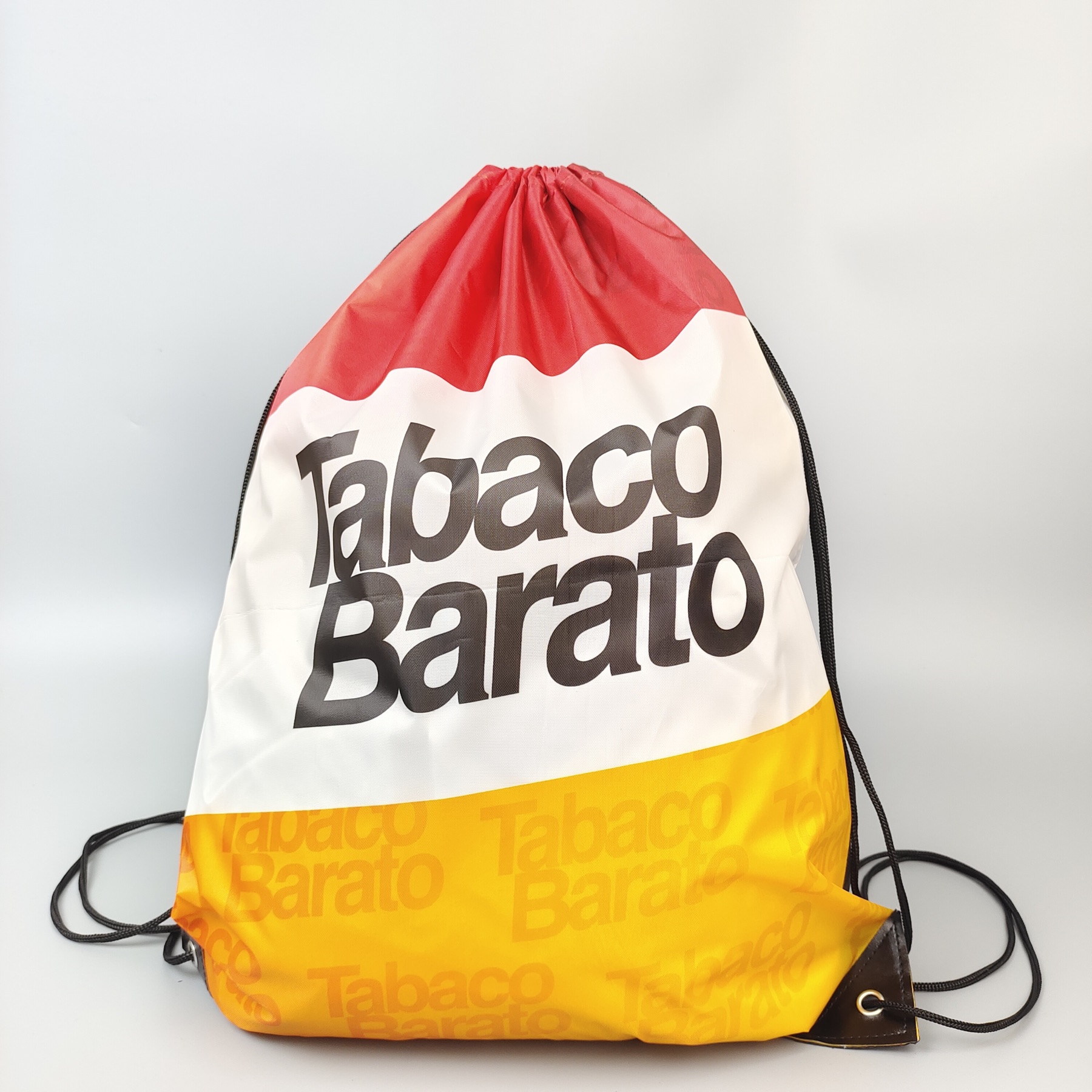 full-color sublimation printed polyester drawstring backpack - view 4