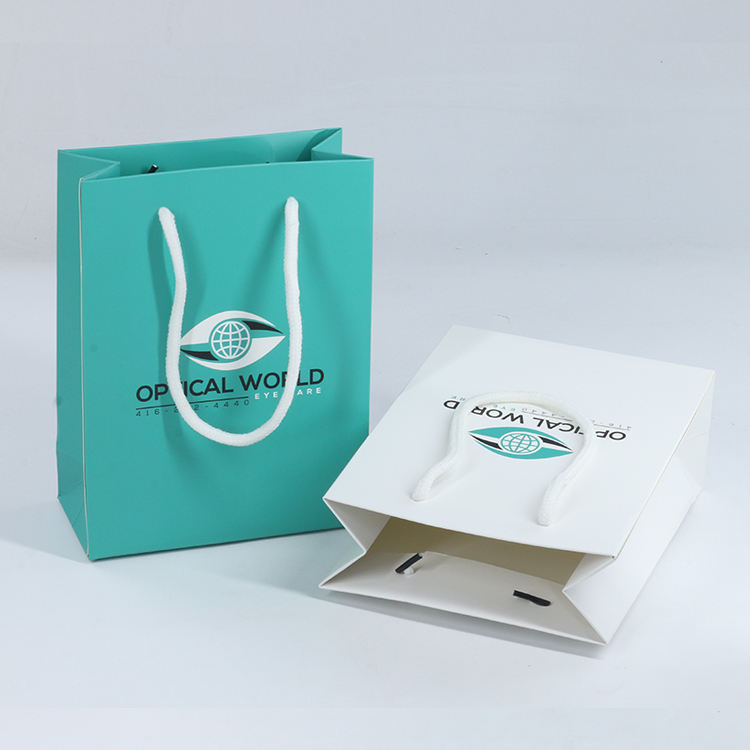 printed retail paper bag with twisted paper handles - view 3
