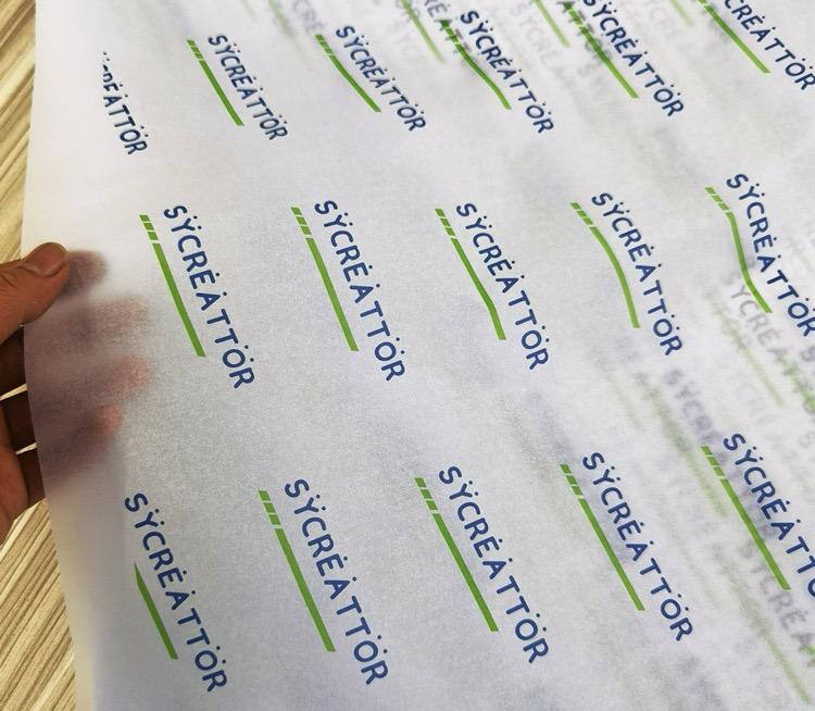 Two-Color Logo Printed Tissue Paper