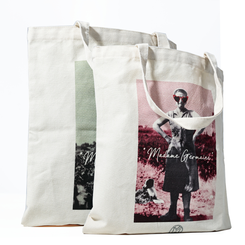 vintage full-color printed cotton canvas tote bag - view 2