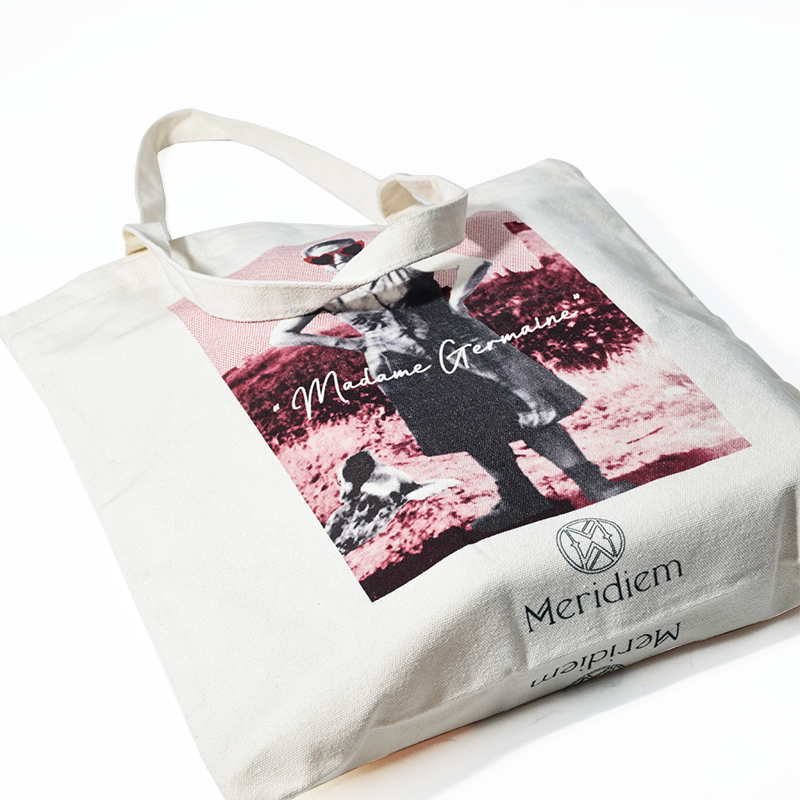 vintage full-color printed cotton canvas tote bag - view 3