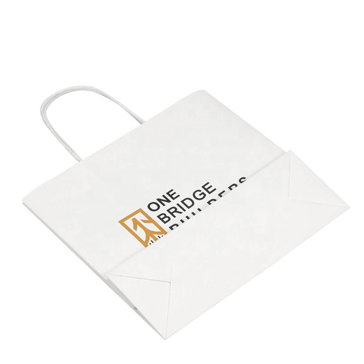White Kraft Paper Shopping Bag